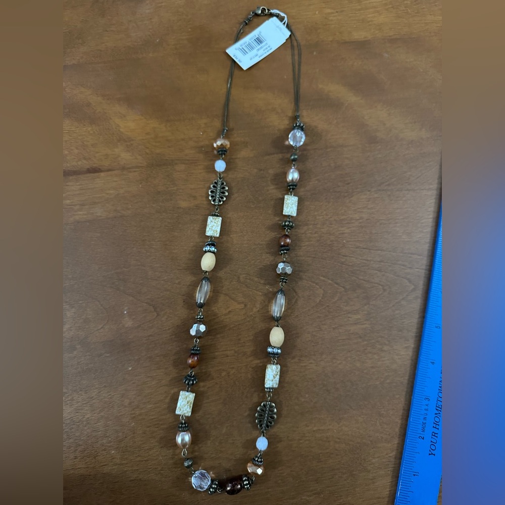 Napier Earthy Tones Beaded Necklace